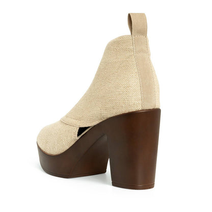 Peep Toe High Heel Bootie - Fall -Drayton