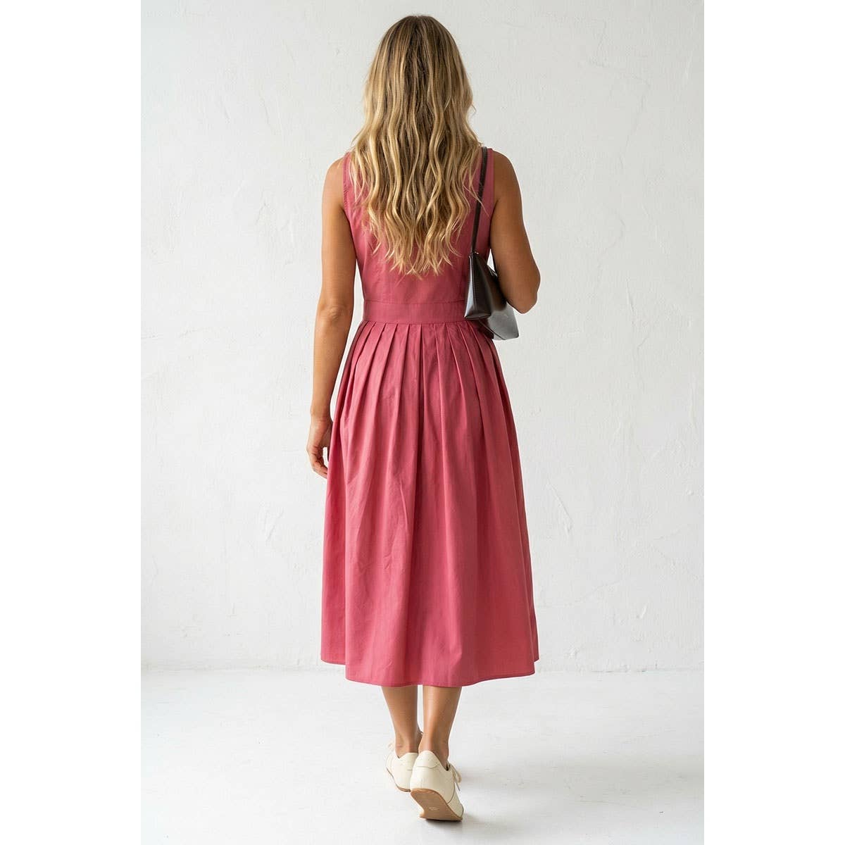 Sleeveless Midi Shirt Dress