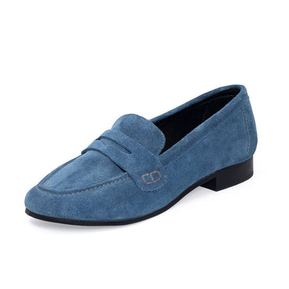 Leather Suede Penny Loafer -Jeanne
