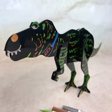 T-Rex 3 D Puzzle & Markers