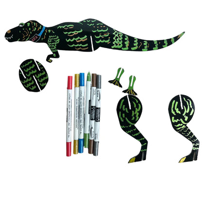 T-Rex 3 D Puzzle & Markers