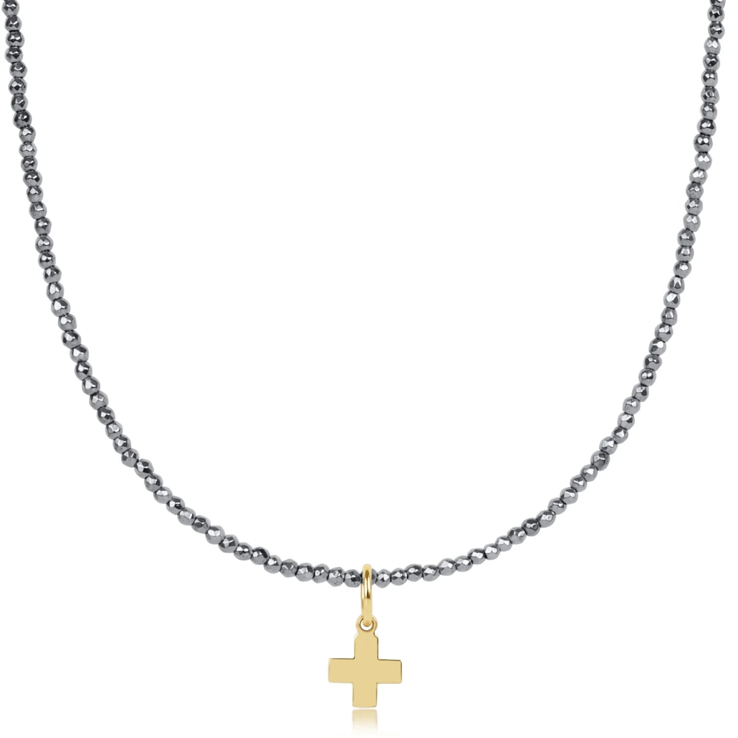 15"Hematite Choker w/ Charm