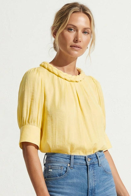 Half Sleeve Braided Detail Blouse