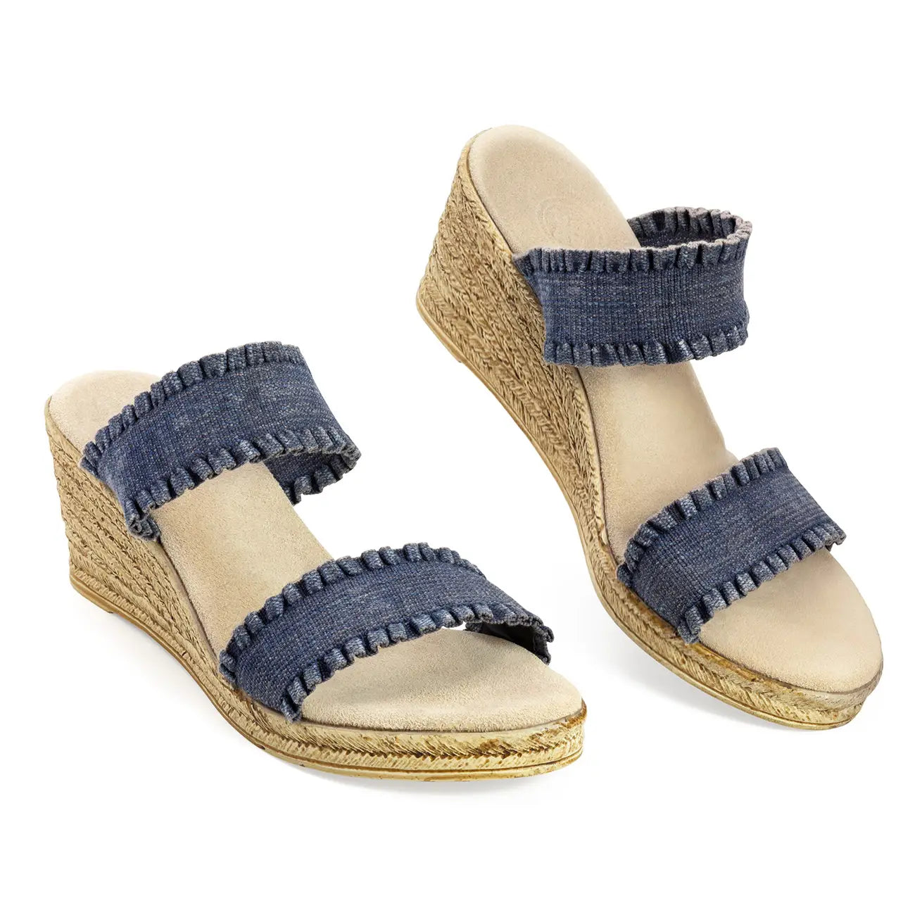 Dorset - Backless Heeled Wedge Sandal