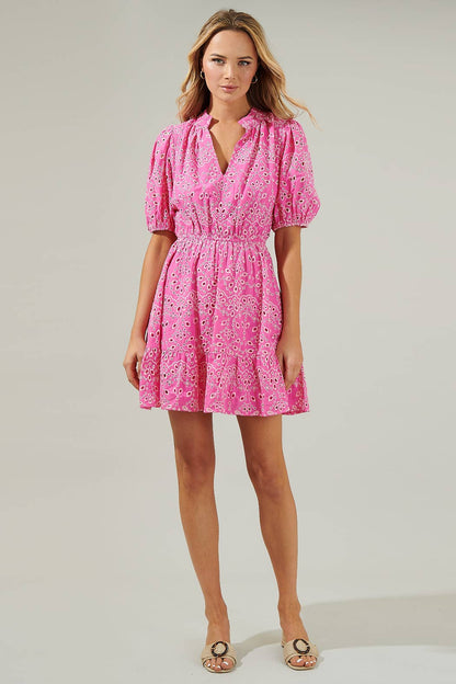 Rosie Eyelet Mini Dress