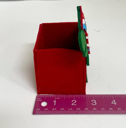 Christmas Felt Dinosaur BoxTreat Party Favor Box