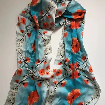 Poppies Silk Scarf