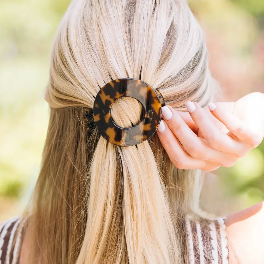 Flat Circle Hair Clip