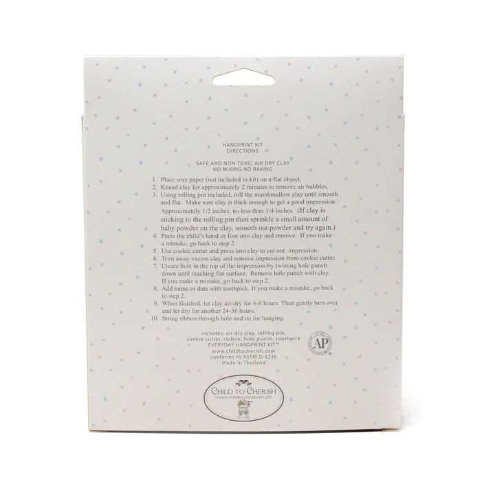 Everything Great Air Dry Marshmallow Clay Handprint Kit