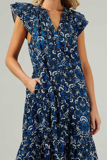 Dynamite Floral Button Midi Dress