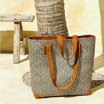 Oversized Rattan Tote Bag