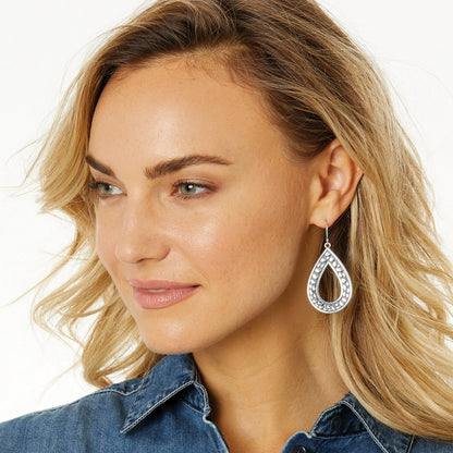 Pebble Open Teardrop Reversible Earrings