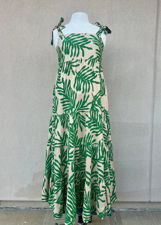 Green Leaf Maxi Dress
