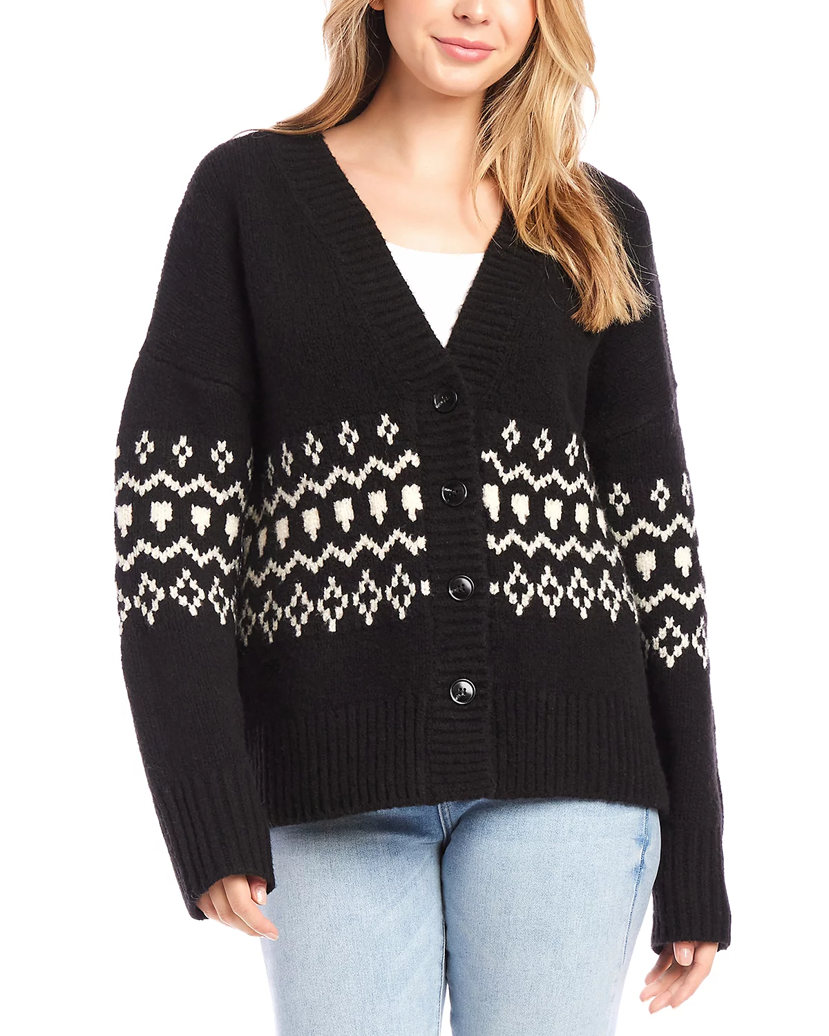 Jacquard Sweater Cardigan