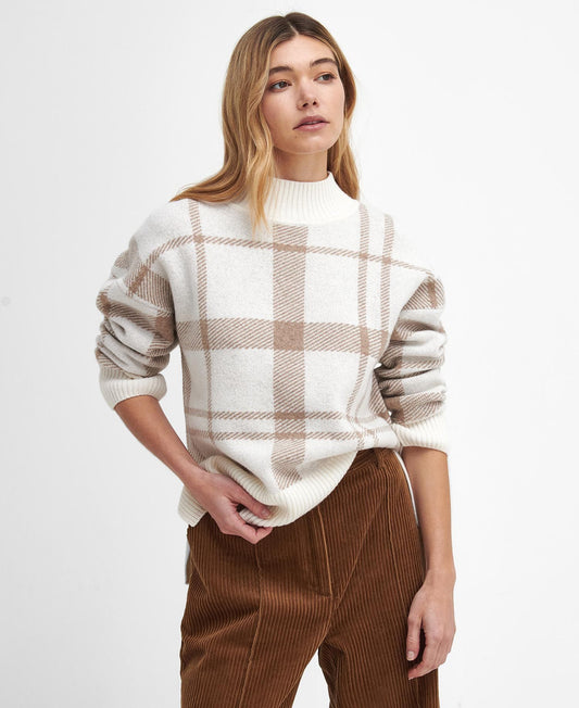 Deanna Tartan High-Neck Jumper