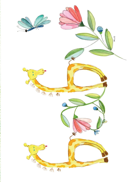 Baby Giraffe Floral