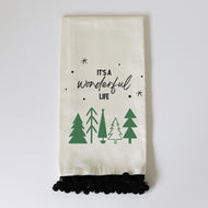 Black Pom Tea Towels