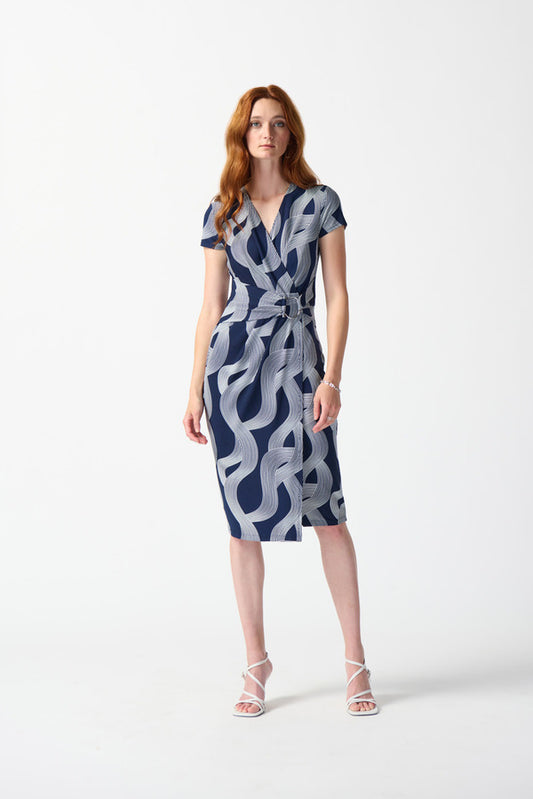 Abstract Print Jersey Dress