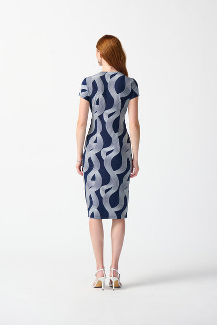 Abstract Print Jersey Dress