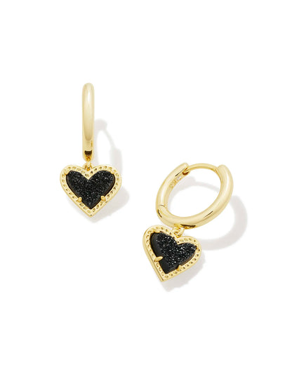 Ari Heart Huggie Earrings