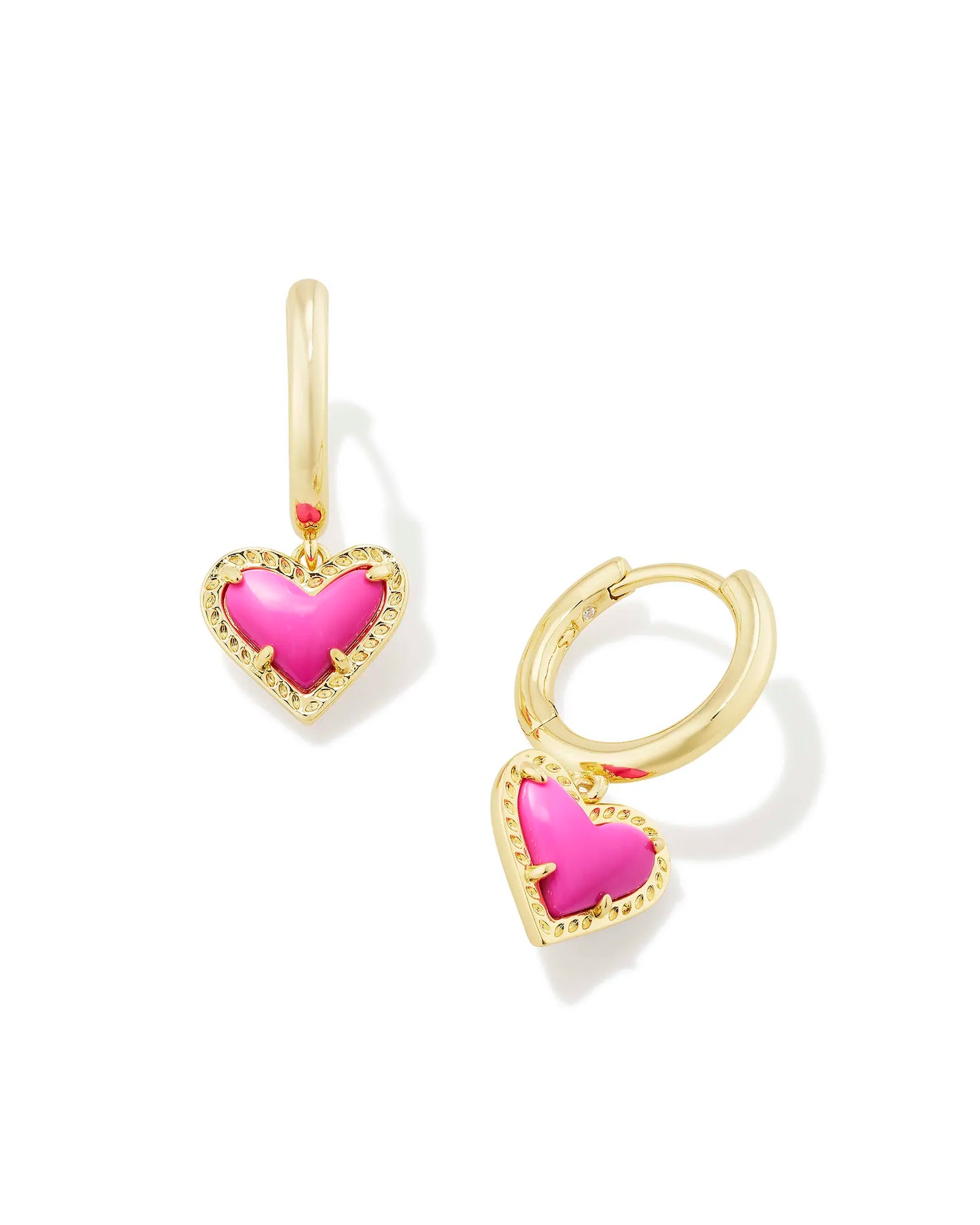 Ari Heart Gold Huggie Earrings