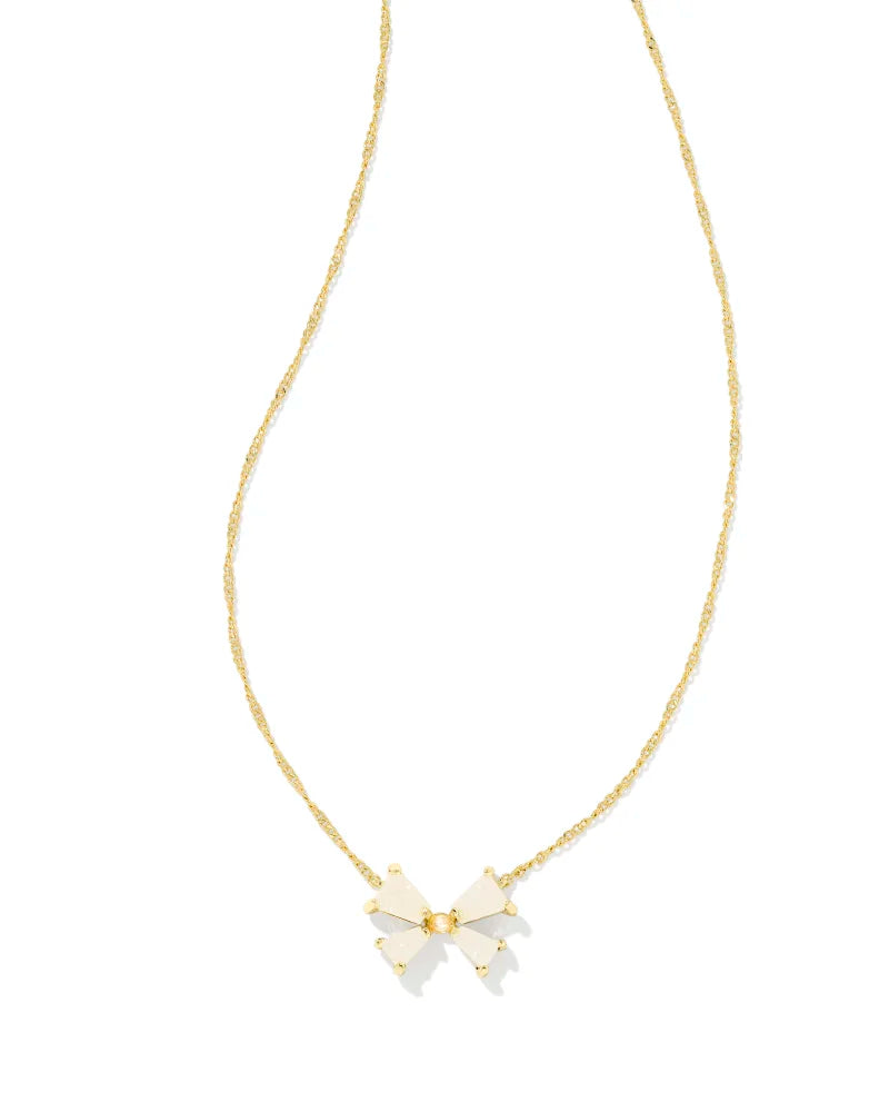 Blair Gold Bow Small Short Pendant Necklace