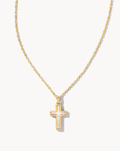 Cross Opal Necklace