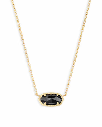 TIGER STRIPED ELISA SHORT PENDANT NECKLACE GOLD