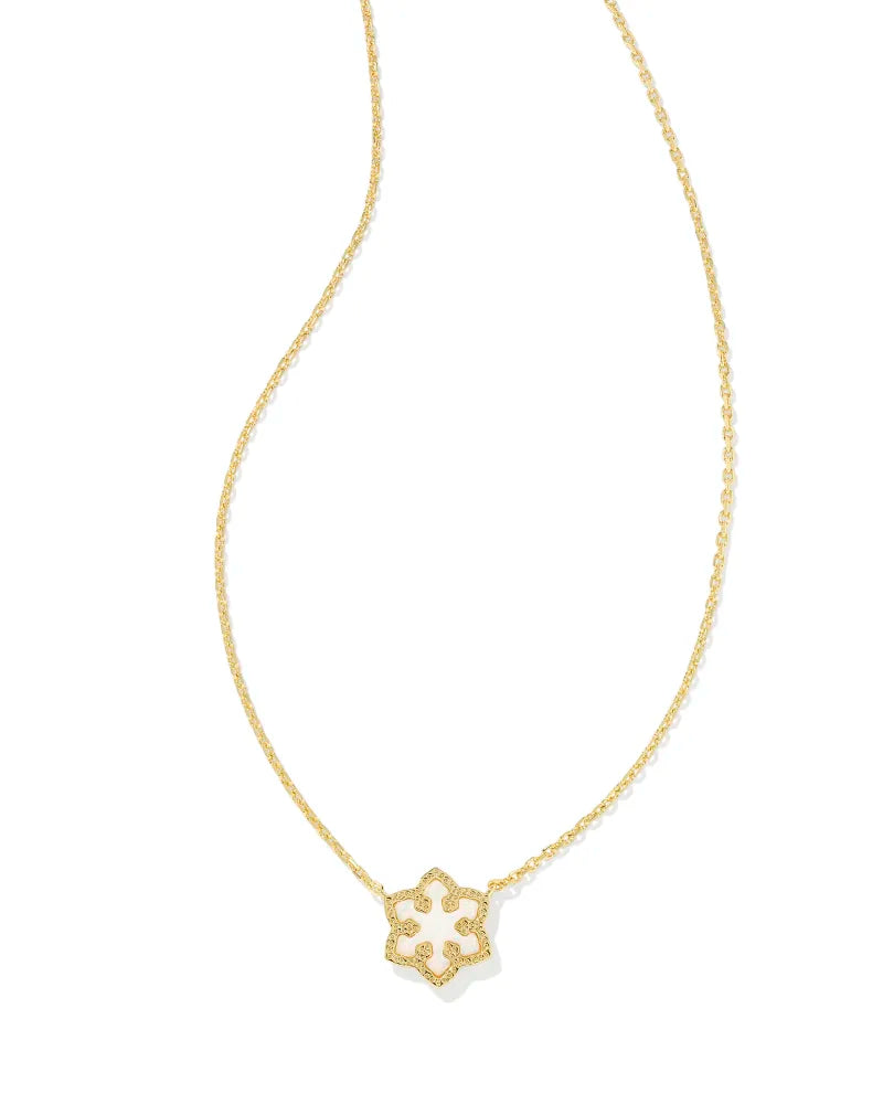 Snowflake Gold Short Pendant Necklace