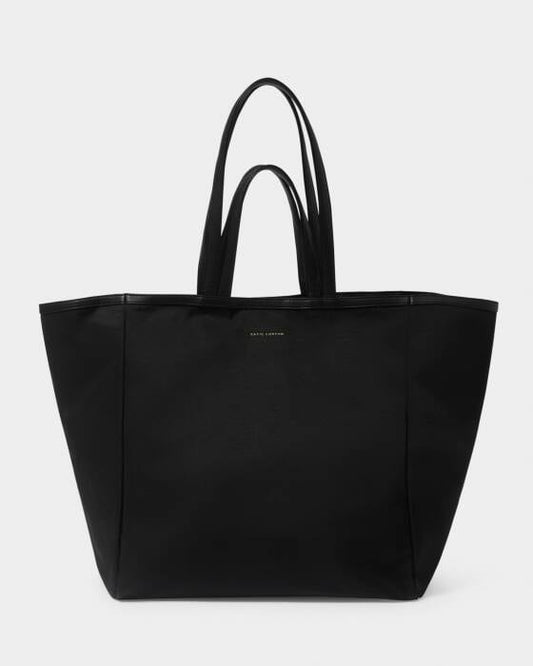 Nylon-Luxe Oversized Tote Bag
