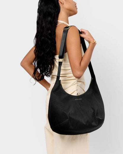 Nylon-Luxe Sling Shoulder Bag