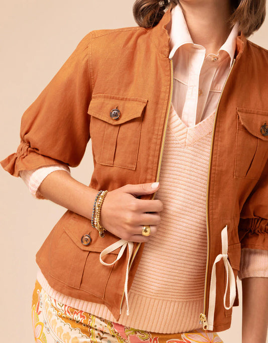 Margo Linen Jacket Pecan
