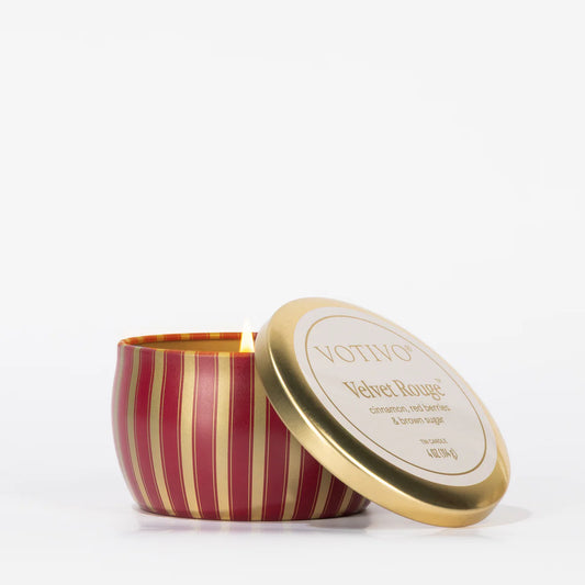 Velvet Rouge Holiday Tin Candle