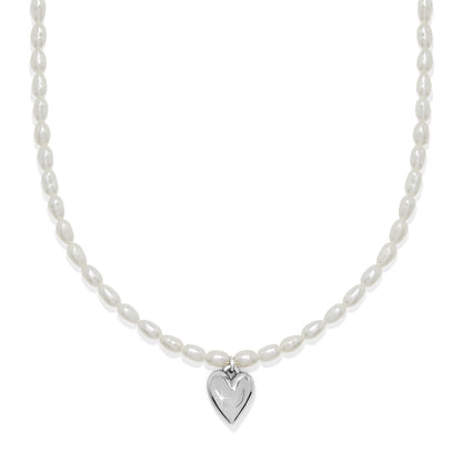 Cascade Embrace Pearl Heart Necklace
