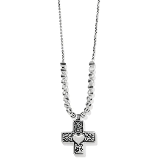 Carlotta Heart Cross Necklace