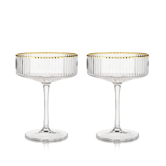 Meridian Crystal Coupe Glasses