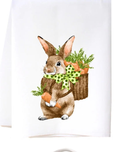 Bunny & Carrot Tea Towel