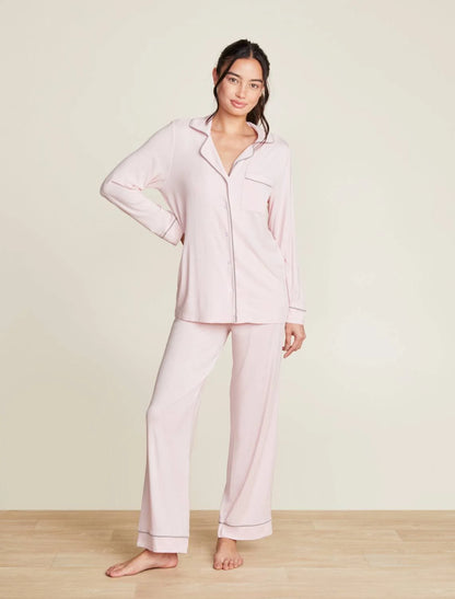 Luxe Milk Jersey Piped Pajama Set