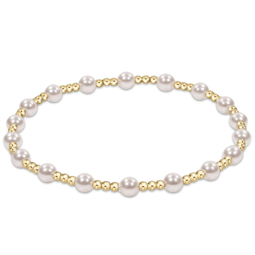 Classic Sincerity 4mm Bead Bracelet - Pearl