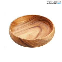 Acacia Wood Round Calabash Bowl