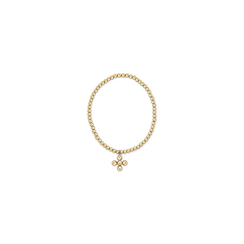 Classic Gold Bead Bracelet- Charms