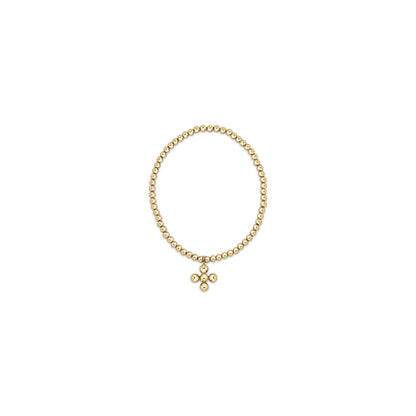 Classic Gold Bead Bracelet- Charms