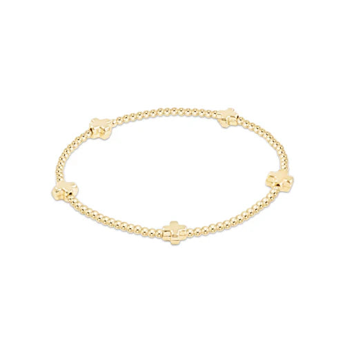 Signature Cross Small Gold Bracelet