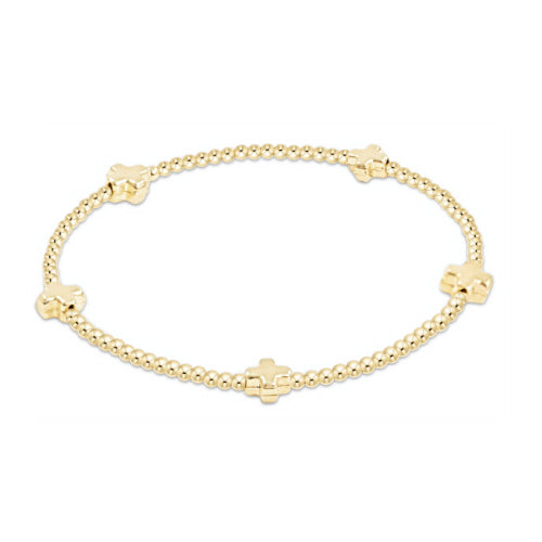 egirl Signature Cross Small Gold Bracelet