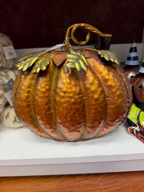 Metal Pumpkin Figurine