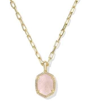 Daphne Pave Frame Pendant Necklace