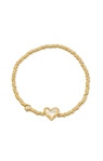 Ari Heart Gold Stretch Bracelet