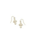 Cross Medallion Drop Earrings