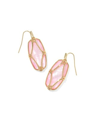 Ella Lattice Frame Drop Earrings