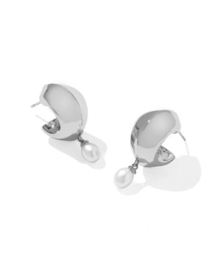 OAKLAND PEARL HUGGIE EARRINGS